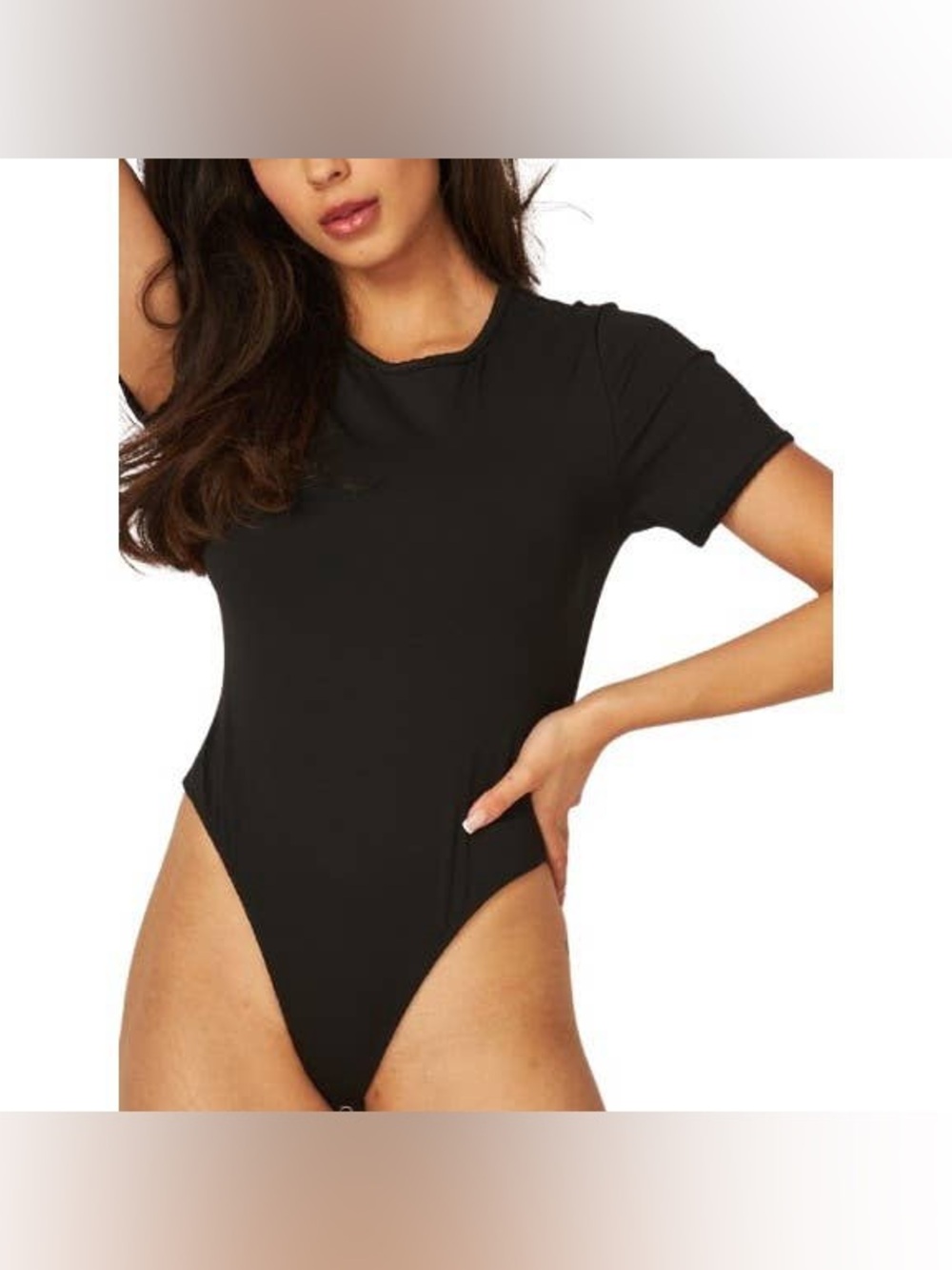 Wholesale Essential Crew Neck Short Sleeve Bodysuit with Snap Closure